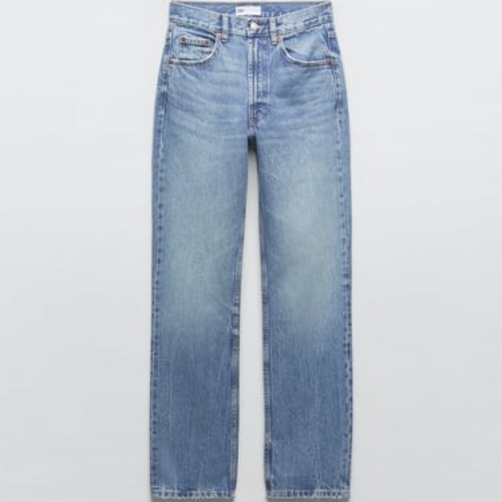 ZARA TRF High Rise Straight Jeans - 2